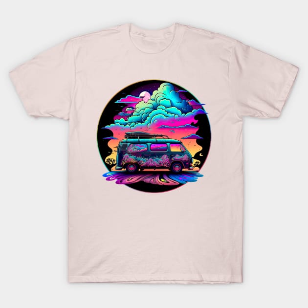 Hippie Van - Summertime Series T-Shirt by wumples